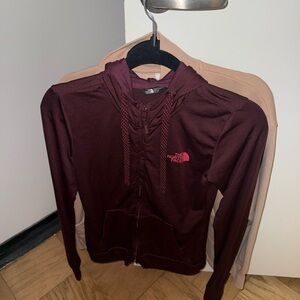 The North Face Burgundy Full-Zip Hoodie